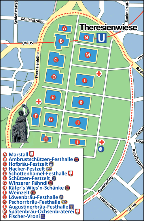Munich Oktoberfest Map